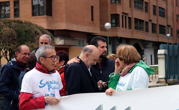 Tudanca en la manifestación por la sanidad pública de Burgos