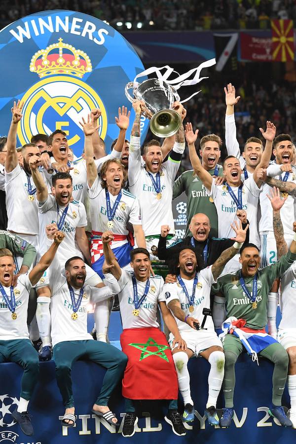 El Real Madrid conquistó en el Olímpico de Kiev su 'decimotercera' Champions, tras un partido en el que venció por 3-1 al Liverpool y en el que Bale fue protagonista al marcar dos goles