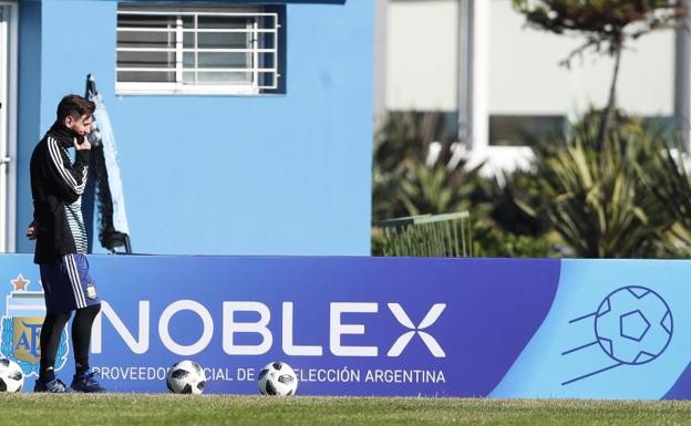 Leo Messi, con la selección argentina. 