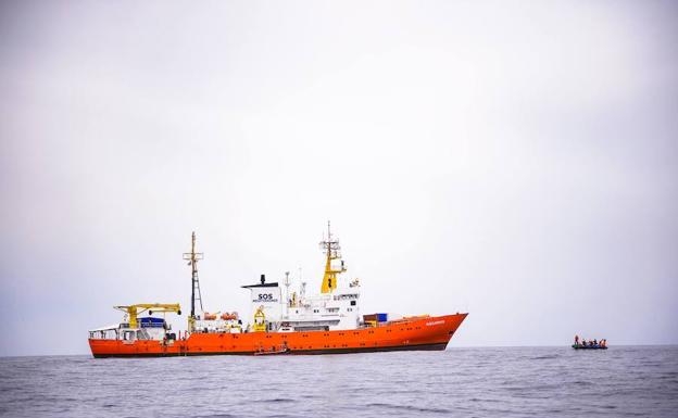 El barco 'Aquarius' de la ONG francesa SOS Méditerranée.
