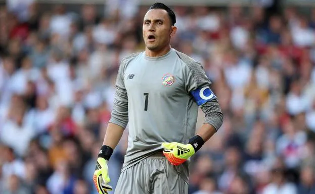 Keylor Navas, la gran estrella de Costa Rica, durante el amistoso ante Inglaterra. 