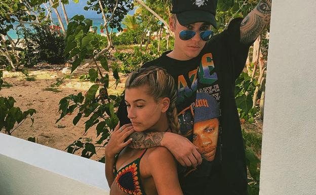 Justin Bieber y Hailey Baldwin, en la época que fueron novios. 