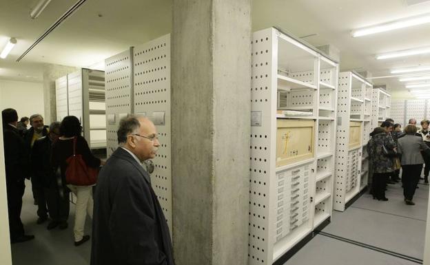 Dependencias de la sede que tiene el Centro Documental de la Memoria Histórica en la plaza de Los Bandos.