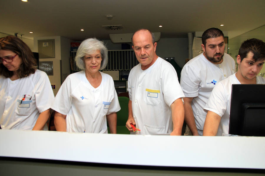 El jefe del Servicio de Emergencias, Luis Gómez de Montes, junto a miembros de su equipo.