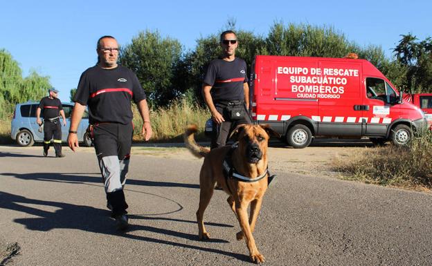 Bomberos de Ciudad Rodrigo, Guardia Civil, Policía Local y voluntarios buscan a un hombre desaparecido desde esta mañana en Ciudad Rodrigo. 