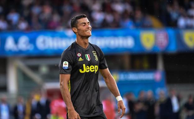 Cristiano, en su primer partido con la Juve.