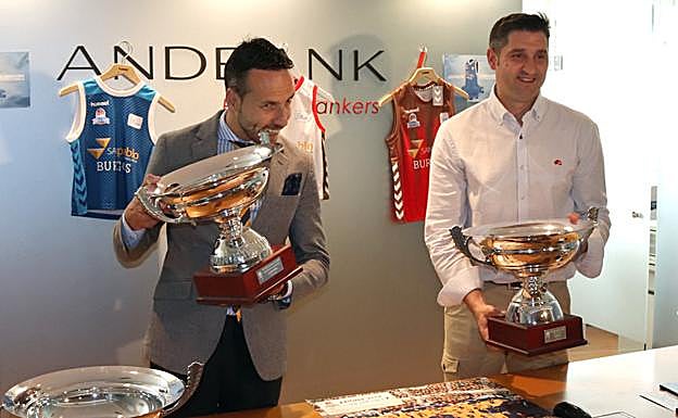 Félix Sancho, presidente del CB Miraflores, y Albano Martínez, director deportivo