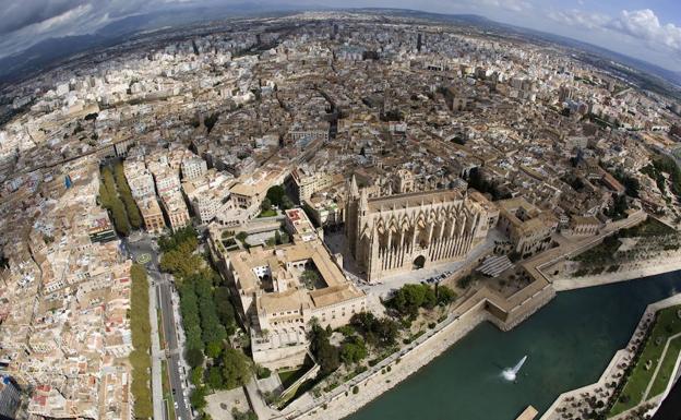 Vista aérea de Palma de Mallorca.