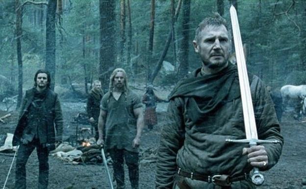 Liam Neeson, en Valsaín, en la película El Reino de los Cielos. 