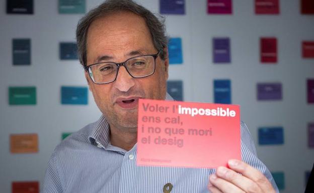 Torra llama a participar en la Diada para forzar a Sánchez a negociar un referéndum