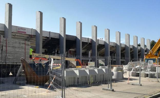 Obras de remodelación del Estadio Municipal El Plantío