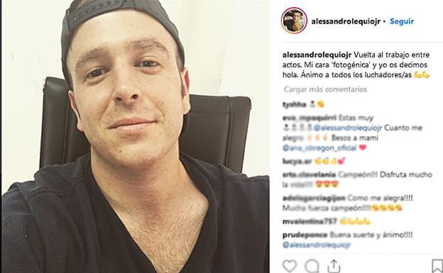 El mensaje publicado por Aless Lequio. 