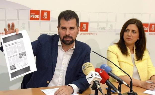 Luis Tudanca con Esther Peña, diputada nacional y secretaria general del PSOE de Burgos