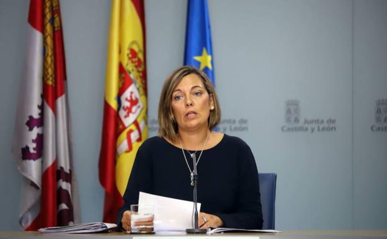 La consejera de Agricultura y Ganadería y portavoz de la Junta de Castilla y León, Milagros Marcos, 