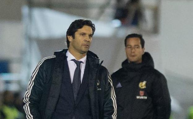 Santiago Solari, durante el partido ante el Melilla. 