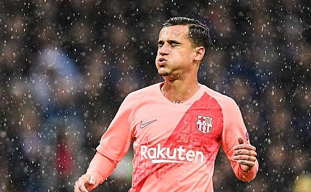 Coutinho, durante el partido ante el Inter de Milán. 