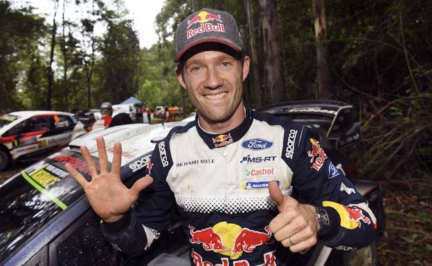 El francés Sebastien Ogier (Ford) celebra su sexto título. 