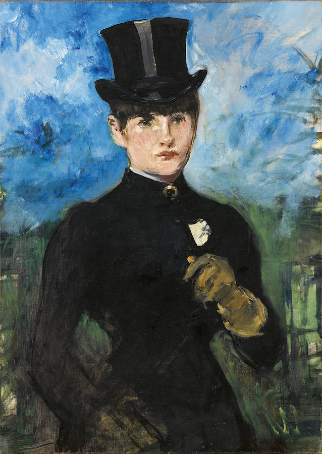 Amazona de frente, de Édouard Manet Óleo sobre lienzo, 73 x 52 cm h. 1882, Madrid.