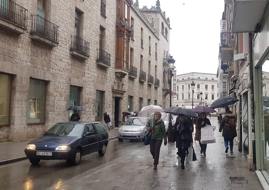 La lluvia llega a Burgos y se quedará, al menos, una semana