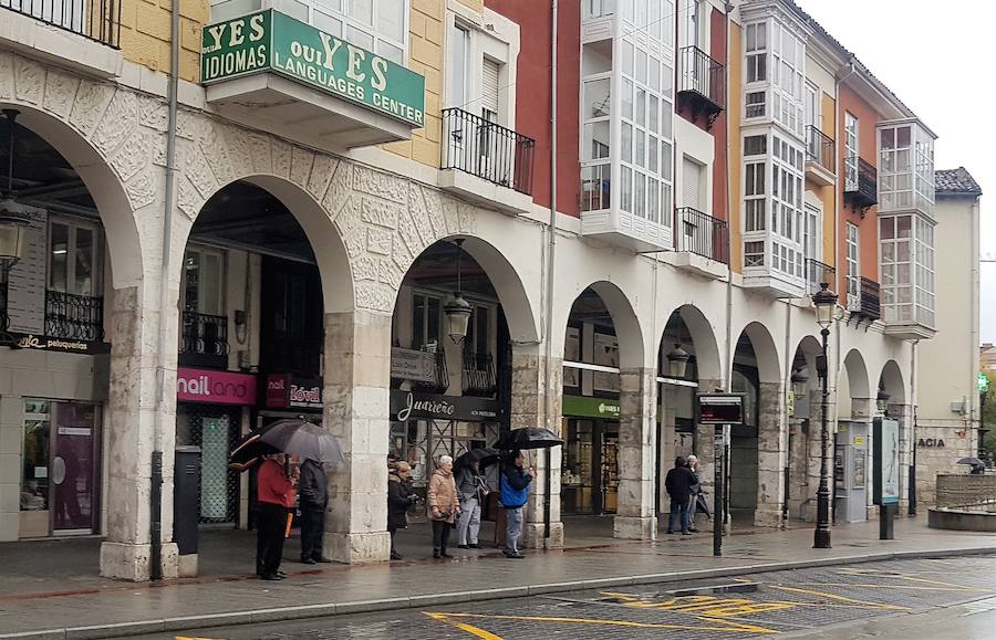 La lluvia llega a Burgos y se quedará, al menos, una semana