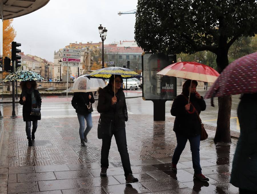 La lluvia llega a Burgos y se quedará, al menos, una semana