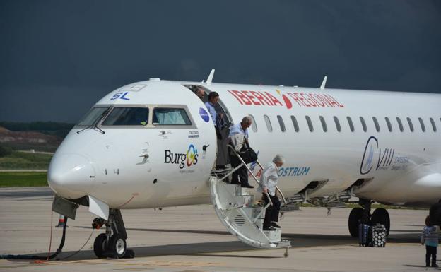 Imagen de uno de los aviones de la Ruta Burgos-Barcelona