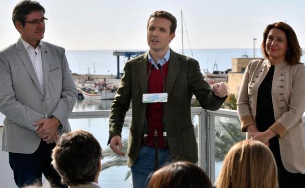 Pablo Casado, en un acto con militantes en Almería.