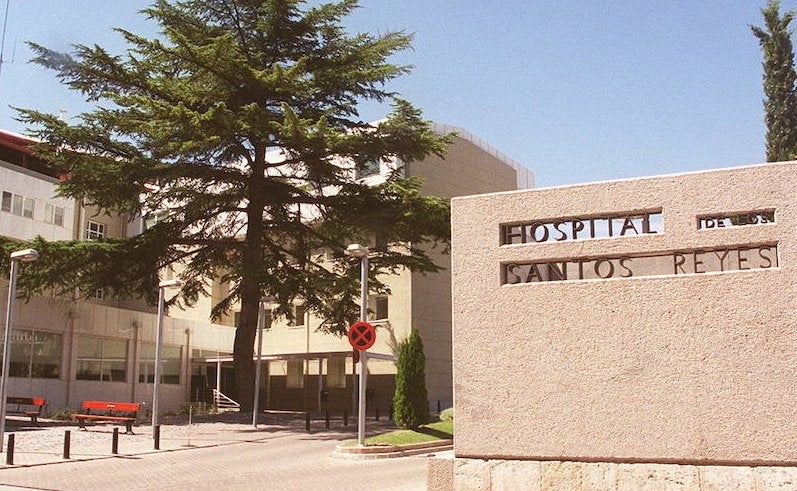 Entrada al hospital arandino. 