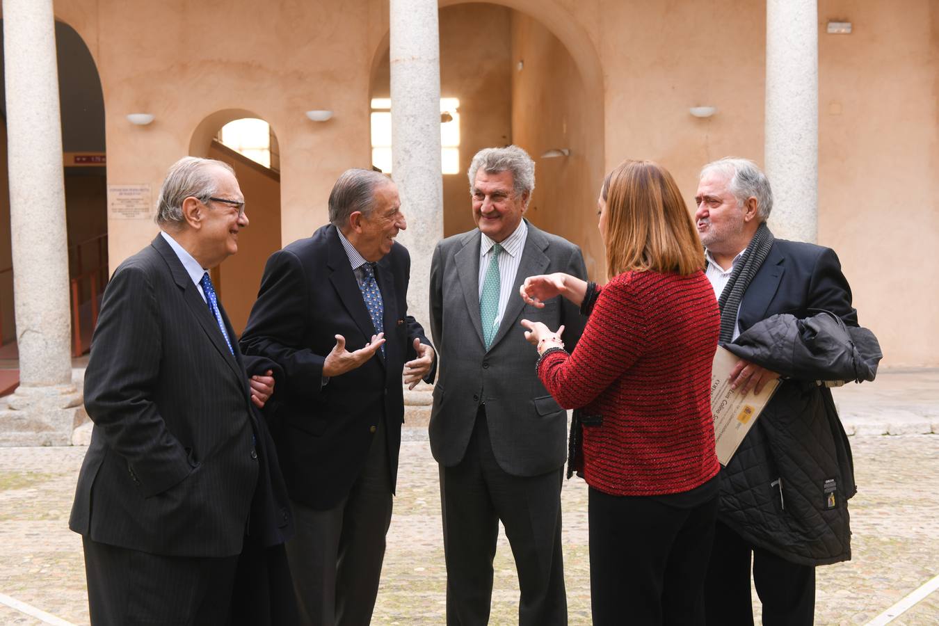 Demetrio Madrid, José Constantino Nalda, Juan José Lucas y Jesús Posada participan en el acto 'Construcción y desarrollo de la comunidad de Castilla y León en el marco de la Constitución', celebrado en las Casas del Tratado de Tordesillas 