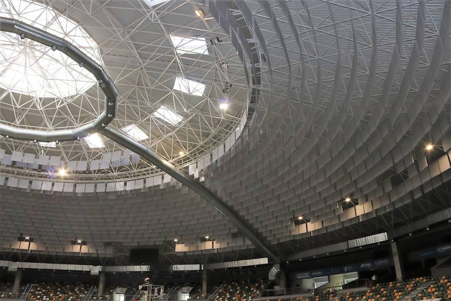 Las obras de mejora de la acústica del Coliseum finalizarán este fin de semana. Se han instalado más de 2.200 paneles por un importe de 105.000 euros