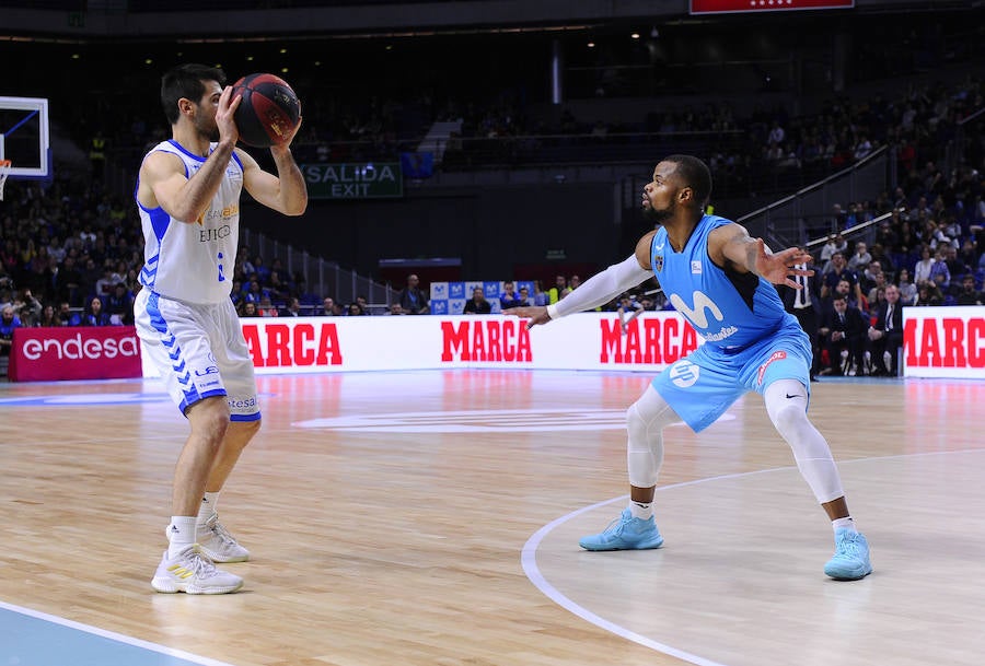 Un resumen en imágenes del partido que ha enfrentado hoy al Movistar Estudiantes y el San Pablo Burgos en el Wizink Center de Madrid.