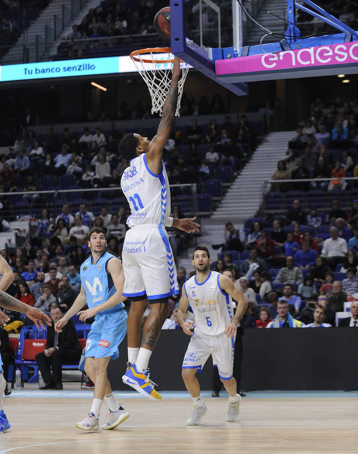 Un resumen en imágenes del partido que ha enfrentado hoy al Movistar Estudiantes y el San Pablo Burgos en el Wizink Center de Madrid.