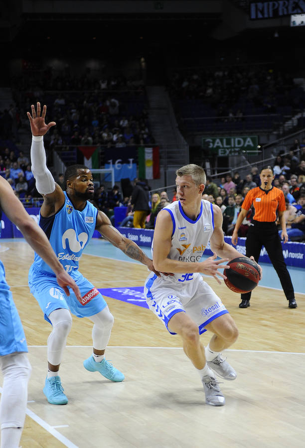 Un resumen en imágenes del partido que ha enfrentado hoy al Movistar Estudiantes y el San Pablo Burgos en el Wizink Center de Madrid.