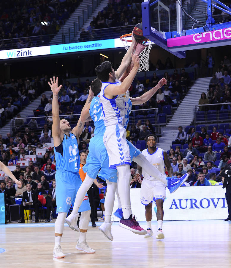 Un resumen en imágenes del partido que ha enfrentado hoy al Movistar Estudiantes y el San Pablo Burgos en el Wizink Center de Madrid.