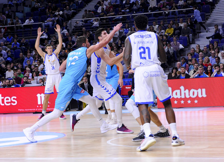 Un resumen en imágenes del partido que ha enfrentado hoy al Movistar Estudiantes y el San Pablo Burgos en el Wizink Center de Madrid.