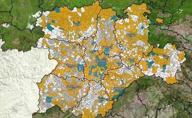 Mapa urbanístico de Castilla y León. 