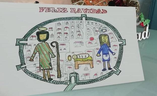 Un dibujo de una alumna de primaria protagoniza la felicitación navideña del Ayuntamiento