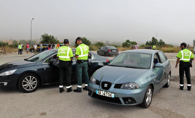 Imagen de un control en la N-I el pasado verano