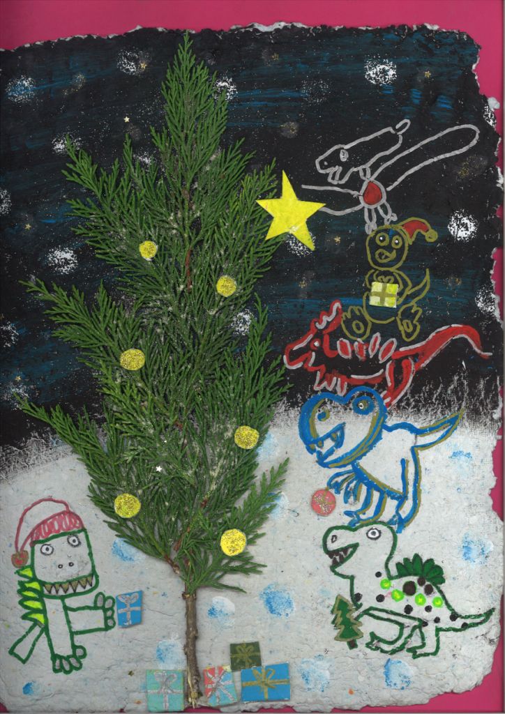 El Concurso nacional de tarjetas navideñas 'Los Dinosaurios y la Navidad' para personas con discapacidad intelectual o del desarrollo han llegado este año a la edición número trece