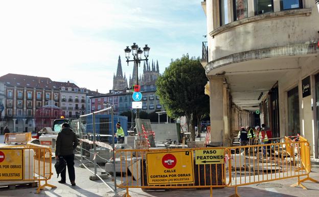 Imagen de las obras de la Plaza Mayor