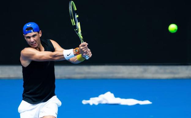 Rafa Nadal, en un entrenamiento. 