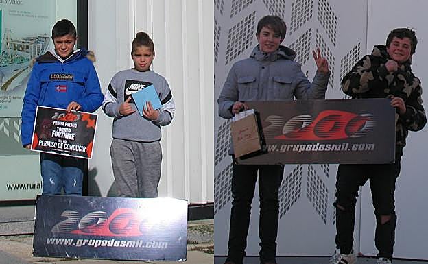 A la izquierda, los ganadores en la modalidad presencial y a la derecha, en el formato virtual. 