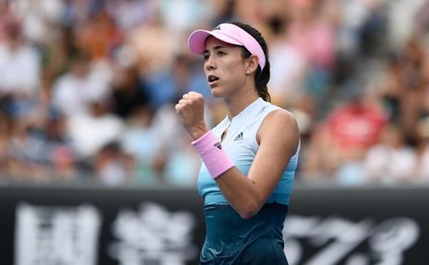 Muguruza, durante el partido. 