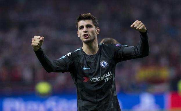 Morata, tras su gol al Atlético con el Chelsea la pasada campaña en el Metropolitano