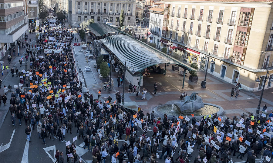 Fotos: Manifestación en Valladolid en defensa de la sanidad pública de Castilla y León