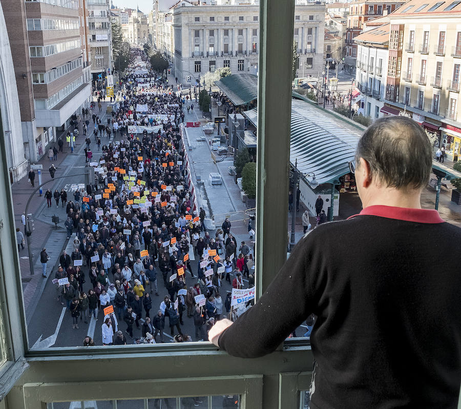 Fotos: Manifestación en Valladolid en defensa de la sanidad pública de Castilla y León