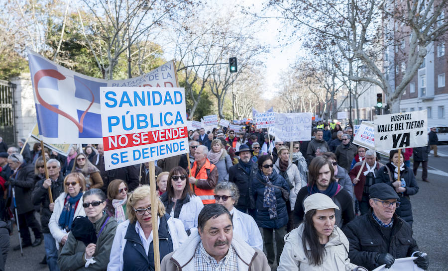 Fotos: Manifestación en Valladolid en defensa de la sanidad pública de Castilla y León