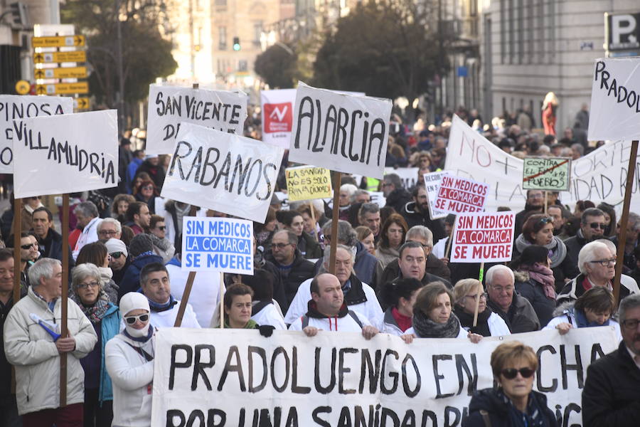 Fotos: Manifestación en Valladolid en defensa de la sanidad pública de Castilla y León