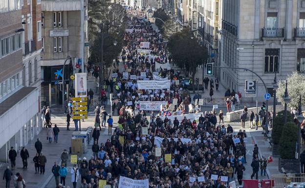 Galería. Manifestación en Valladolid en defensa de la sanidad pública.