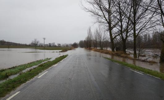 La riada ha afectado a carreteras y caminos municipales